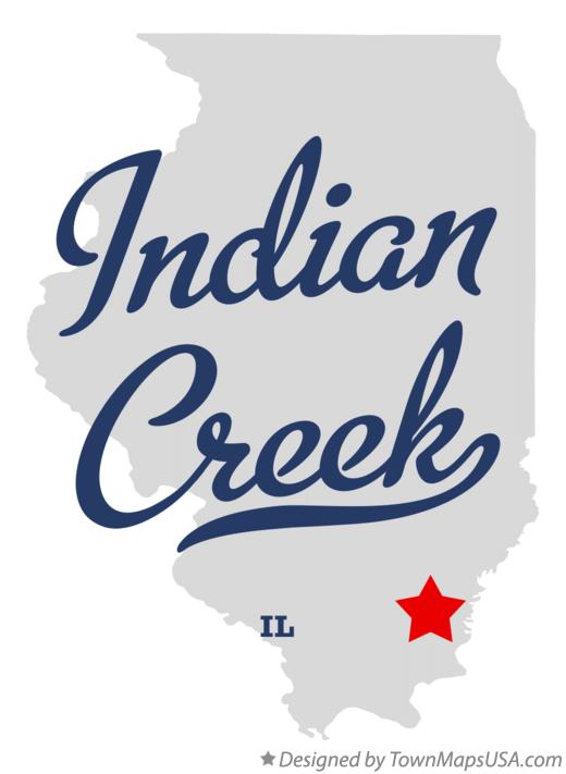 Map of Indian Creek Illinois IL