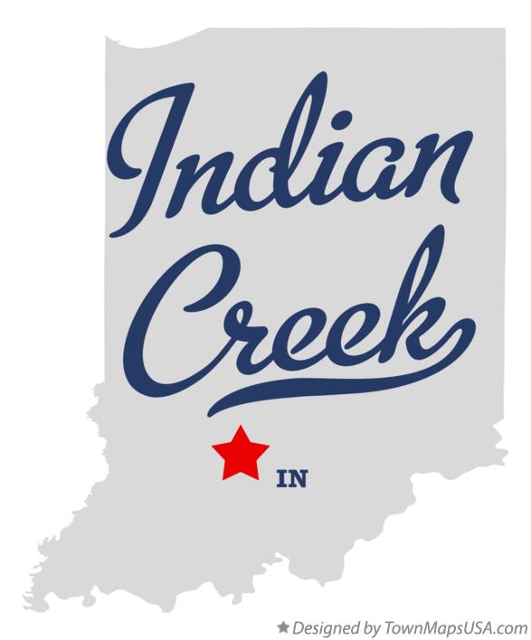 Map of Indian Creek Indiana IN
