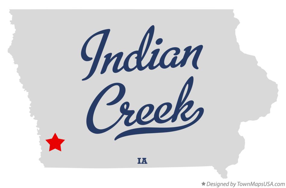Map of Indian Creek Iowa IA