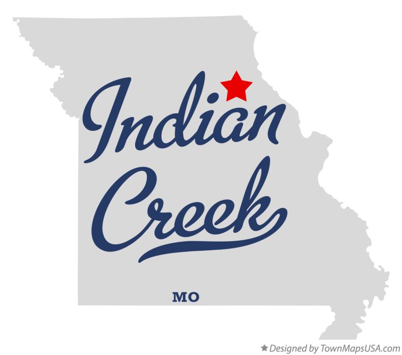 Map of Indian Creek Missouri MO