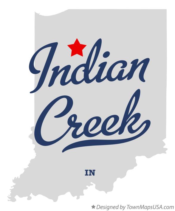 Map of Indian Creek Indiana IN
