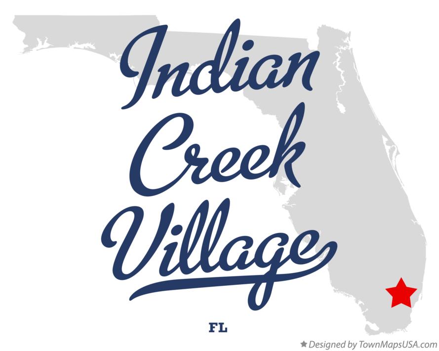 Map of Indian Creek Village Florida FL