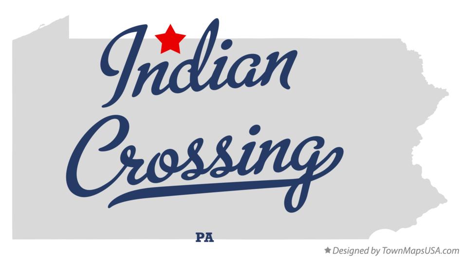 Map of Indian Crossing Pennsylvania PA