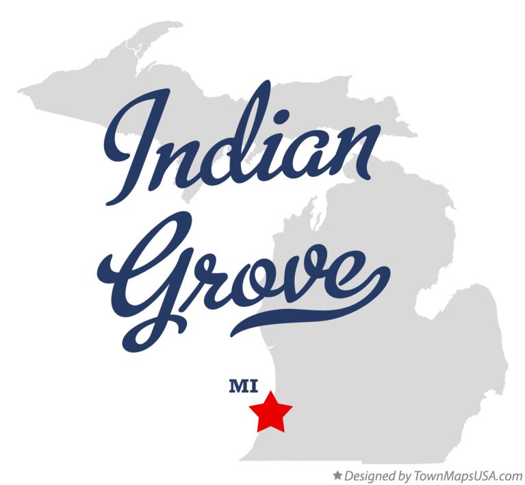 Map of Indian Grove Michigan MI