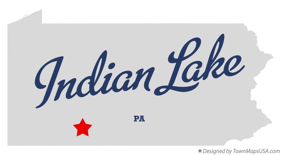 Map of Indian Lake Pennsylvania PA