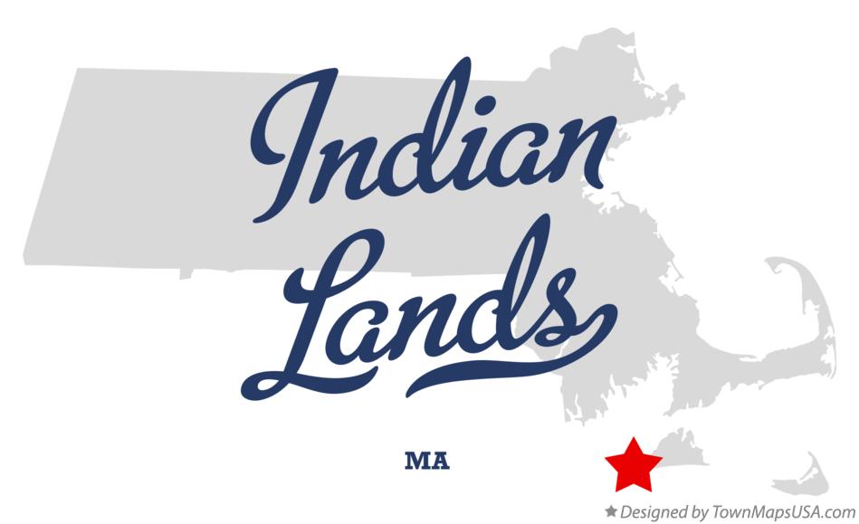 Map of Indian Lands Massachusetts MA