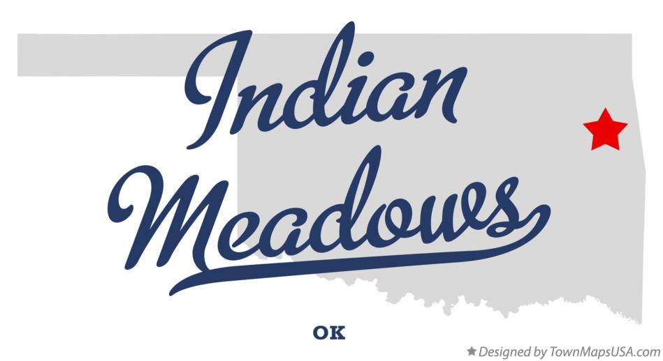 Map of Indian Meadows Oklahoma OK