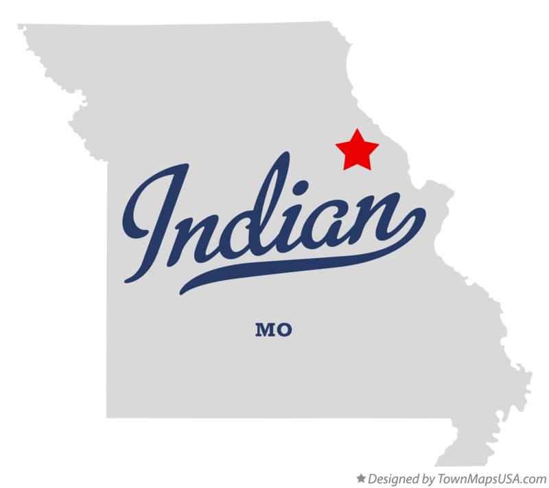 Map of Indian Missouri MO