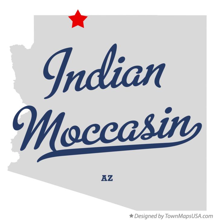 Map of Indian Moccasin Arizona AZ