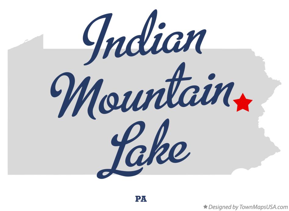 Map of Indian Mountain Lake Pennsylvania PA