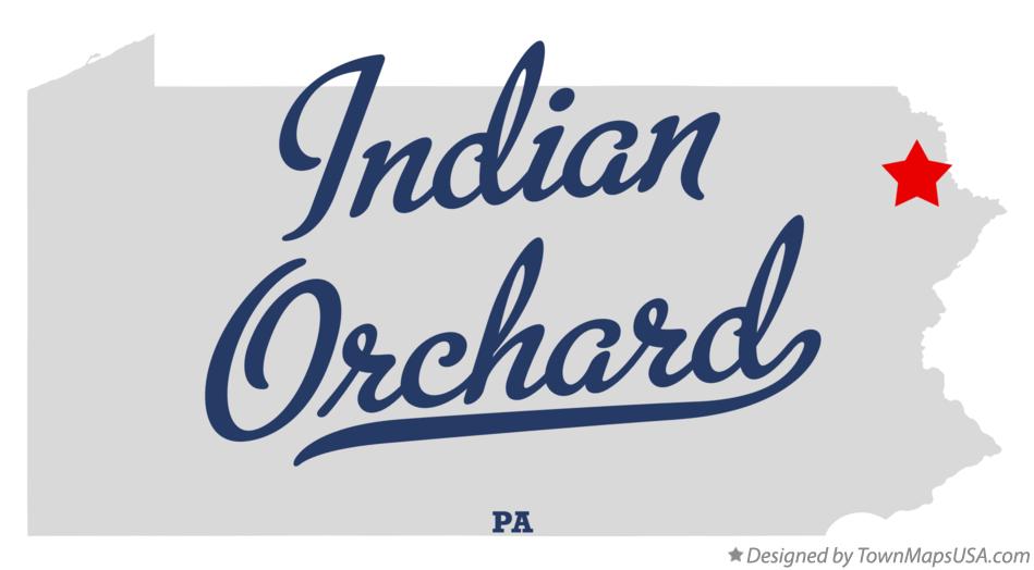Map of Indian Orchard Pennsylvania PA