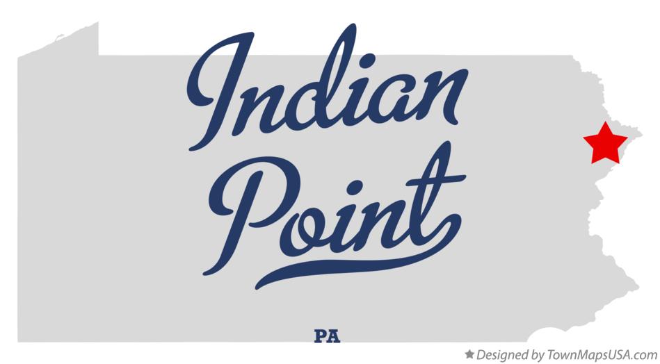 Map of Indian Point Pennsylvania PA