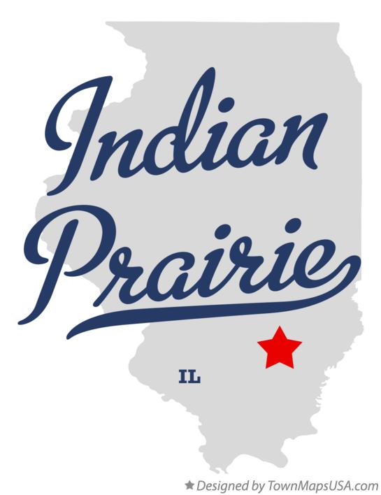 Map of Indian Prairie Illinois IL