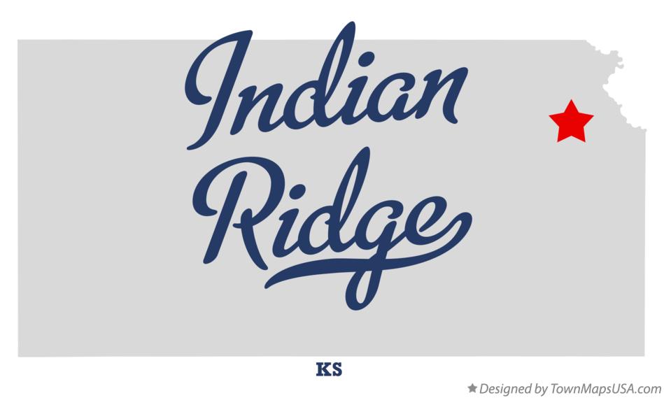 Map of Indian Ridge Kansas KS