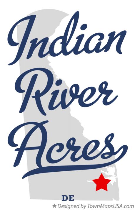 Map of Indian River Acres Delaware DE