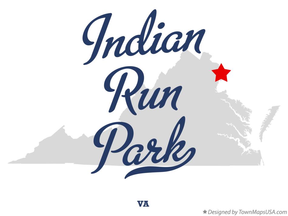 Map of Indian Run Park Virginia VA