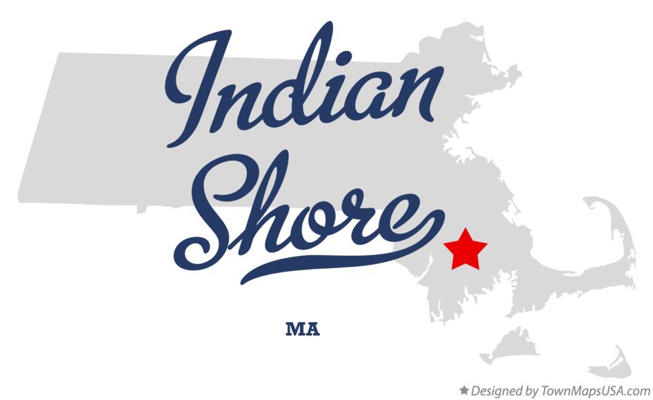 Map of Indian Shore Massachusetts MA