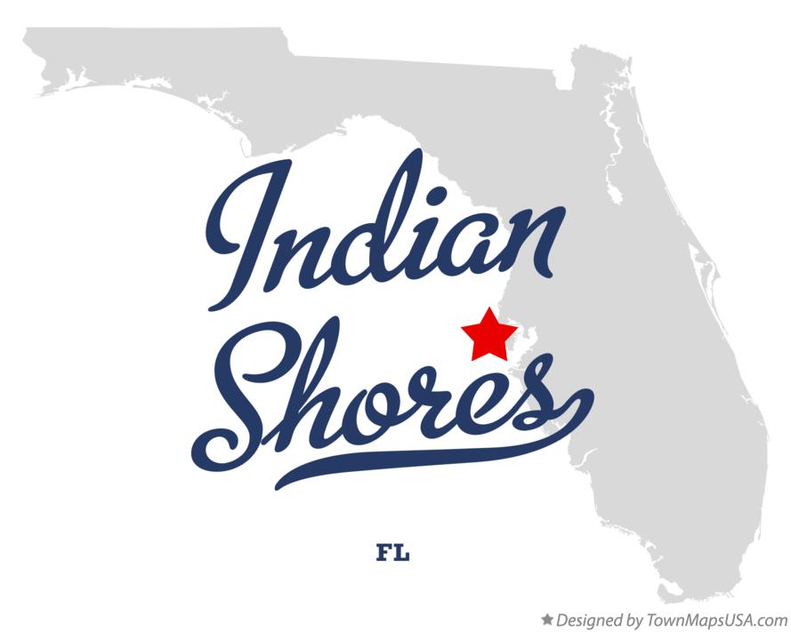 Map of Indian Shores Florida FL