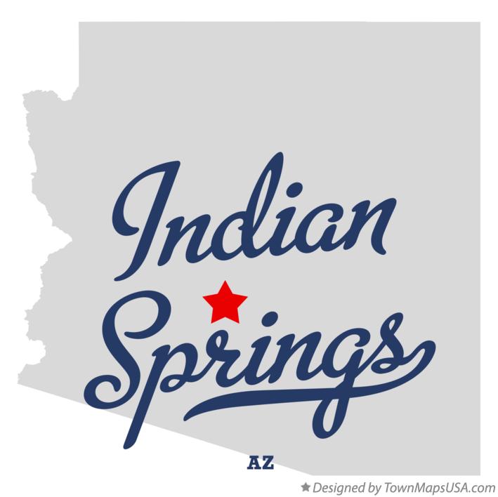 Map of Indian Springs Arizona AZ