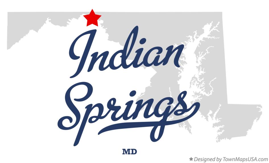 Map of Indian Springs Maryland MD