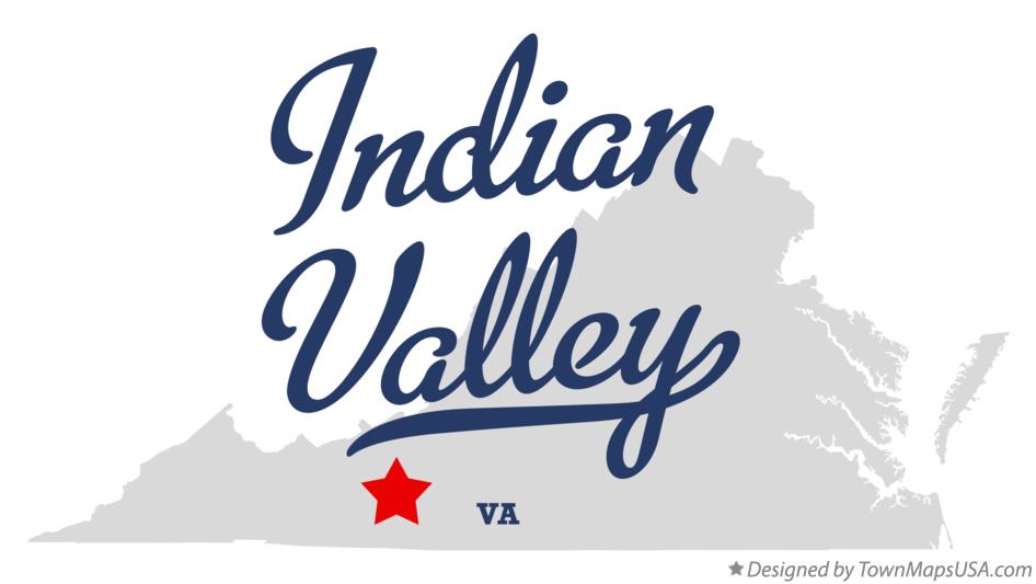 Map of Indian Valley Virginia VA