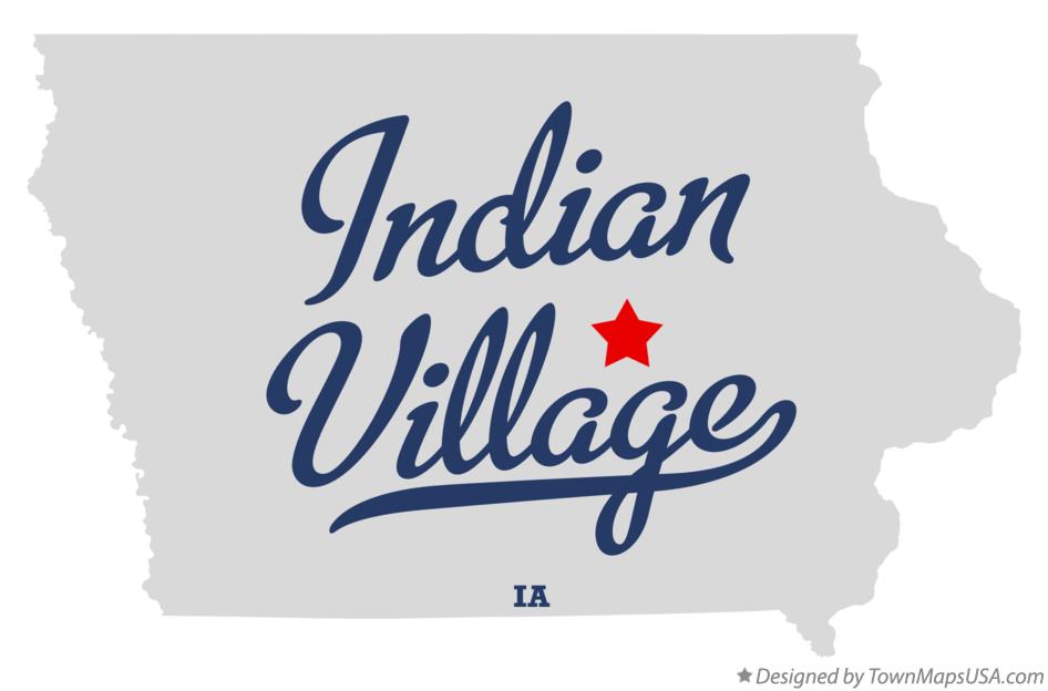 Map of Indian Village Iowa IA