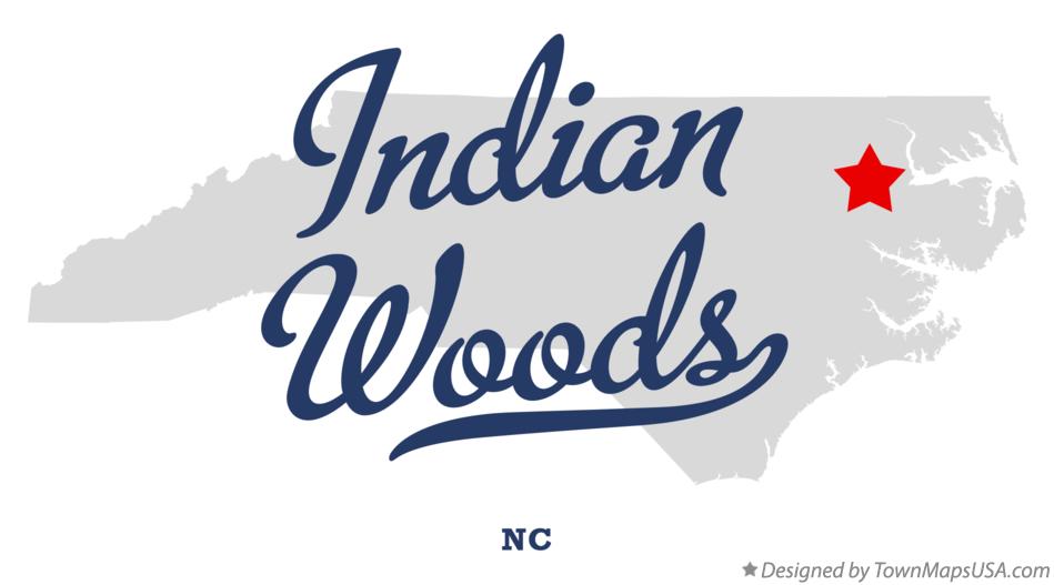 Map of Indian Woods North Carolina NC