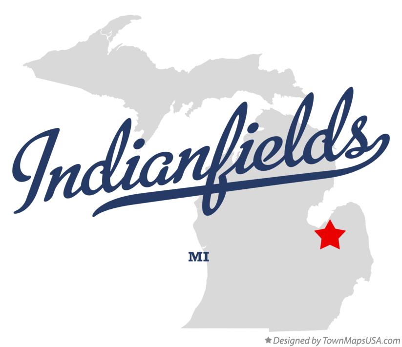 Map of Indianfields Michigan MI