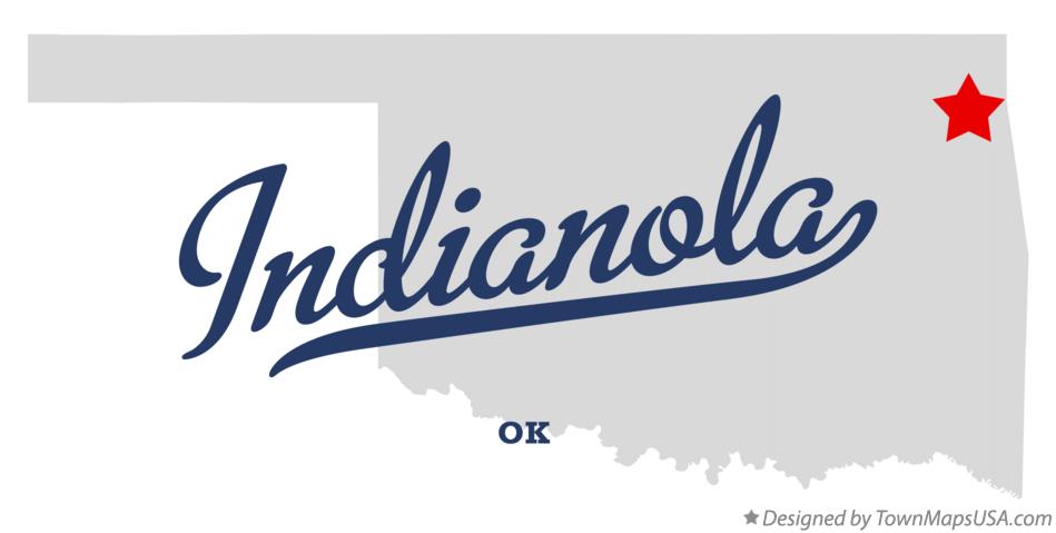 Map of Indianola Oklahoma OK