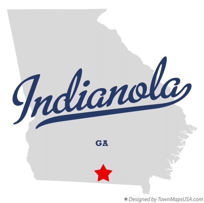 Map of Indianola Georgia GA