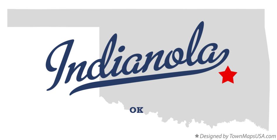 Map of Indianola Oklahoma OK
