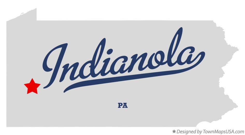Map of Indianola Pennsylvania PA