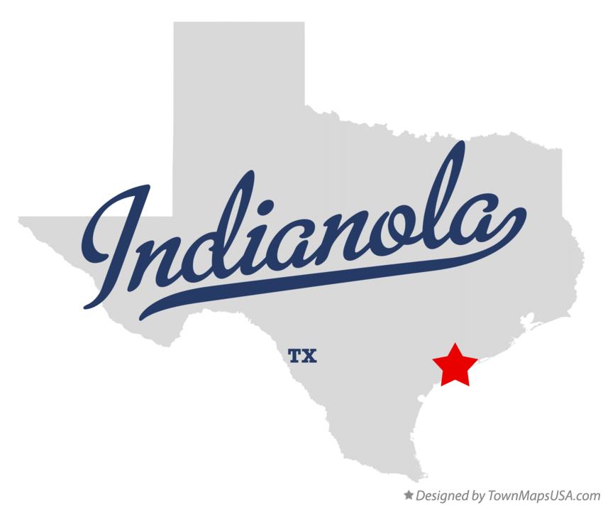 Map of Indianola Texas TX