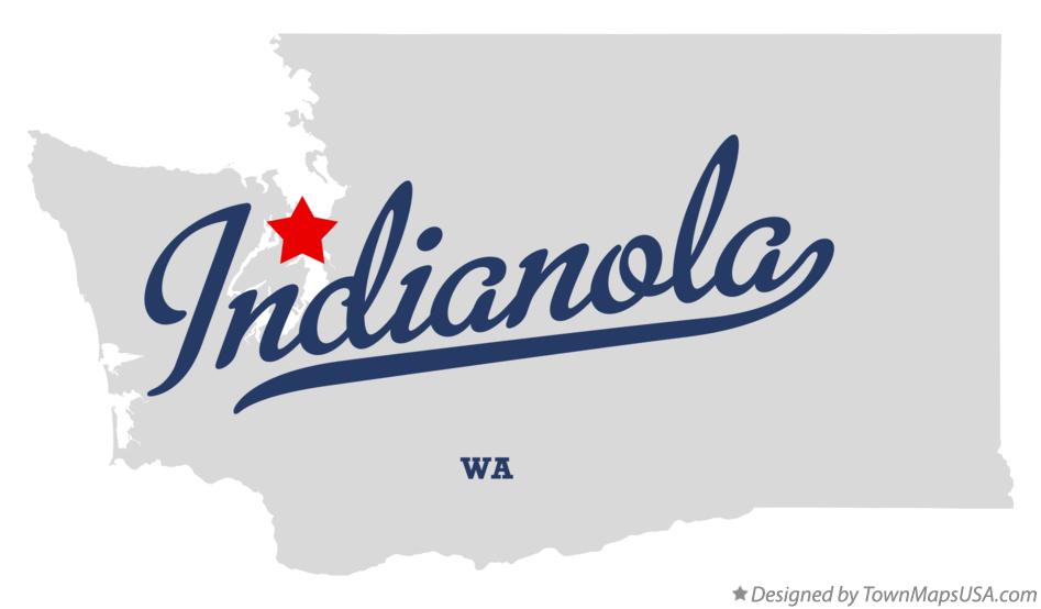 Map of Indianola Washington WA