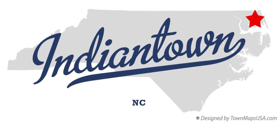 Map of Indiantown North Carolina NC
