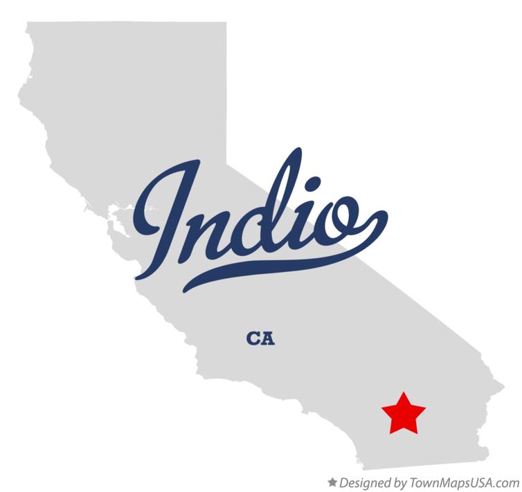 Map of Indio California CA