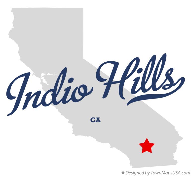 Map of Indio Hills California CA