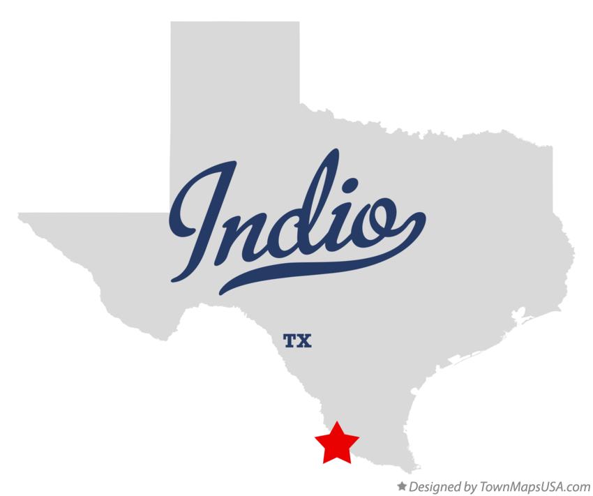 Map of Indio Texas TX