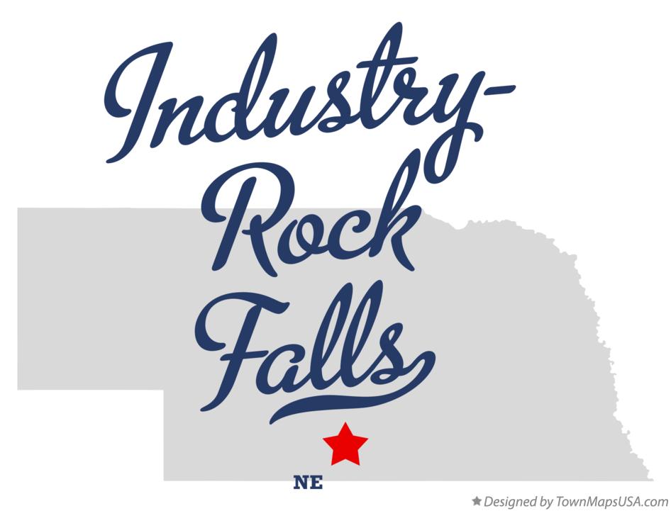 Map of Industry-Rock Falls Nebraska NE