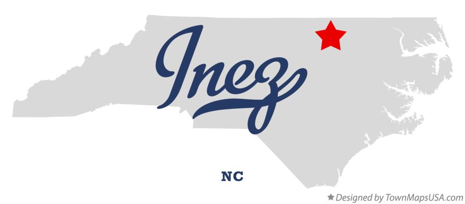 Map of Inez North Carolina NC
