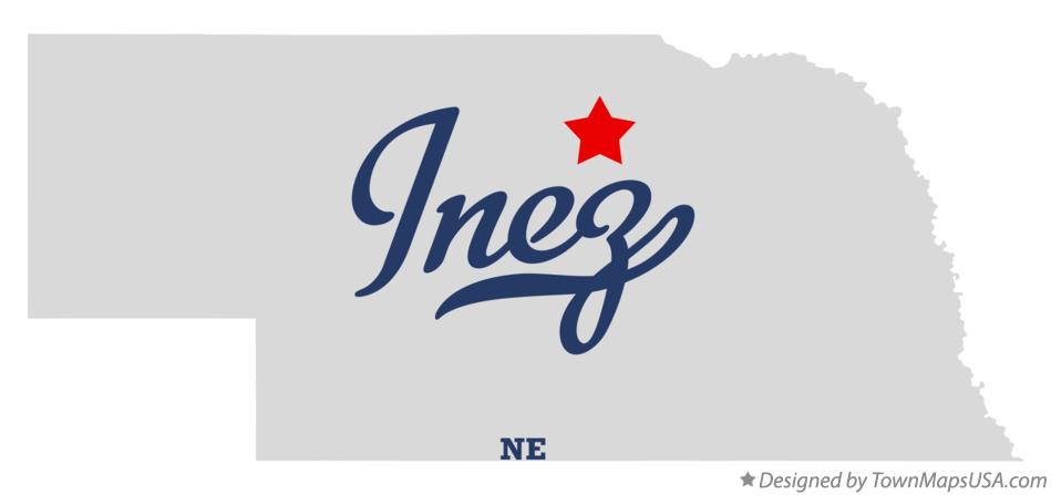 Map of Inez Nebraska NE