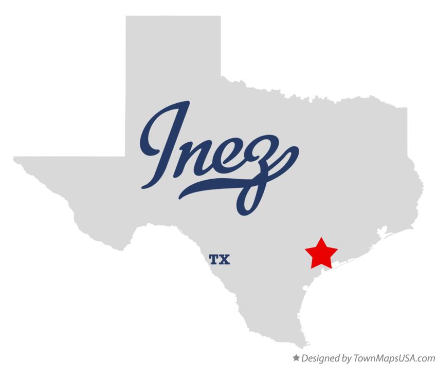 Map of Inez Texas TX