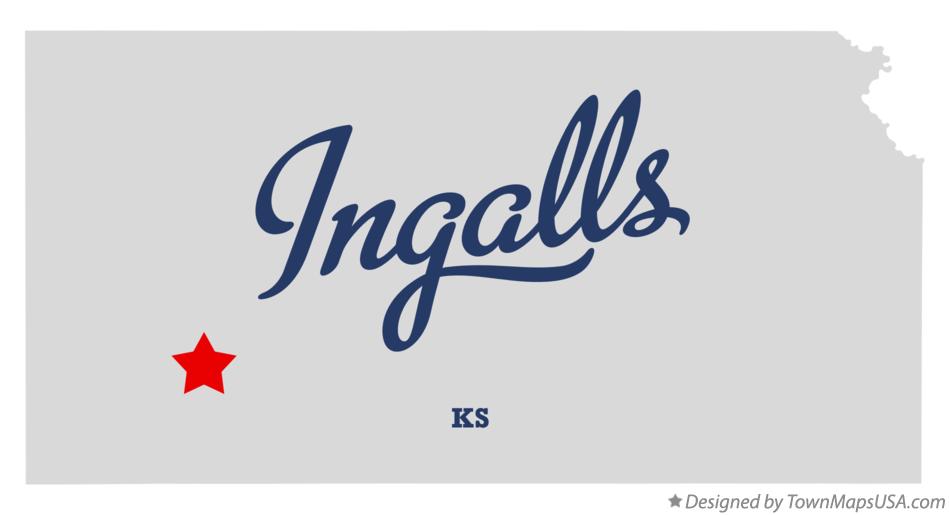 Map of Ingalls Kansas KS