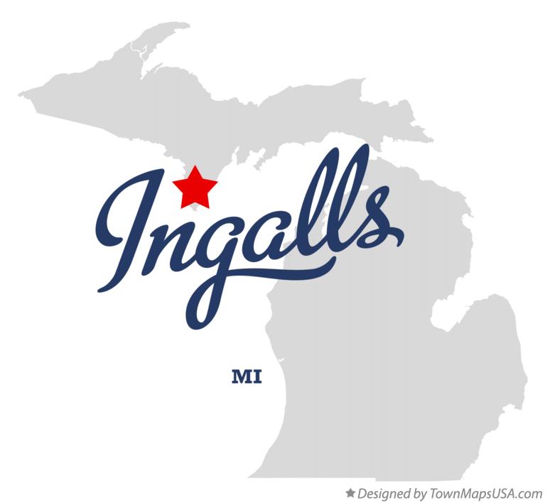 Map of Ingalls Michigan MI