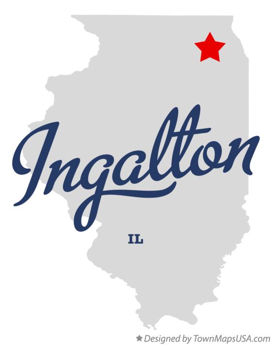Map of Ingalton Illinois IL