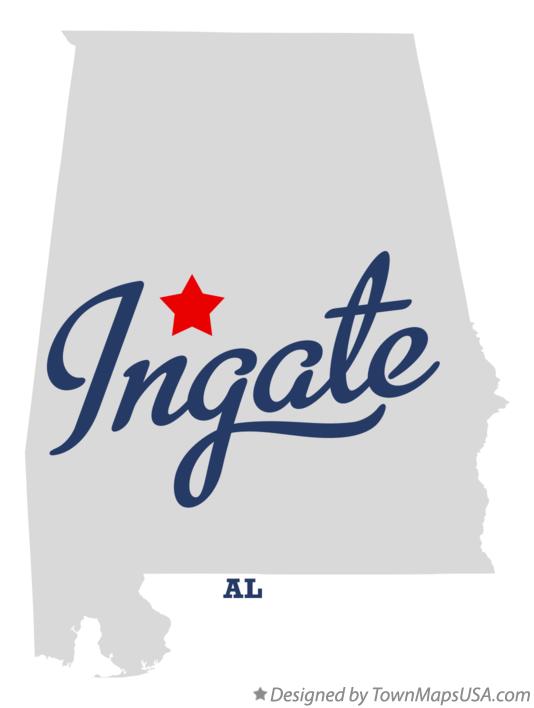 Map of Ingate Alabama AL