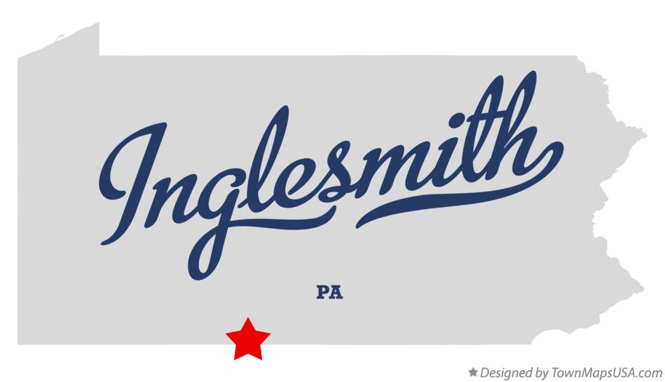 Map of Inglesmith Pennsylvania PA