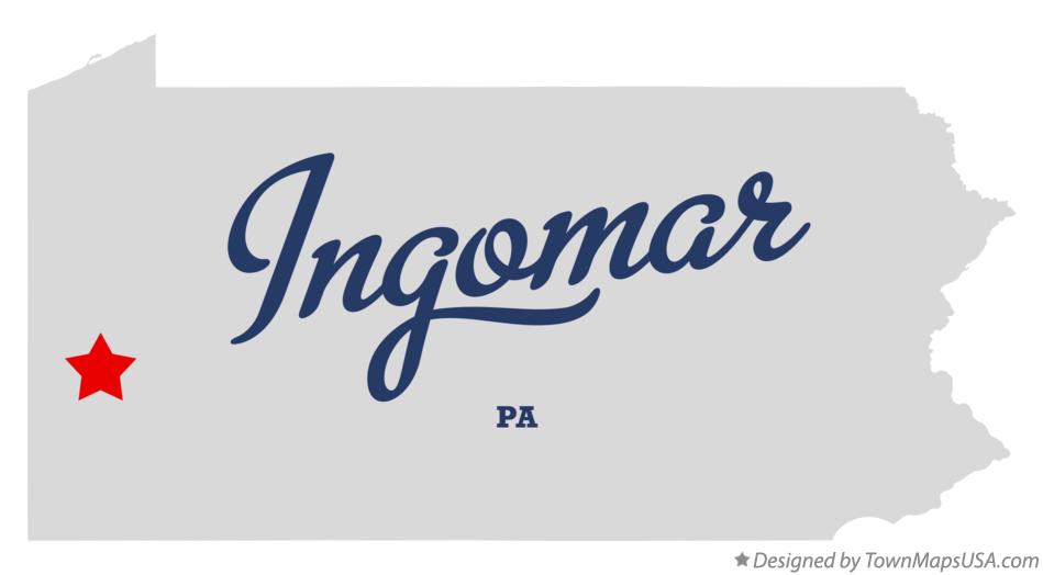 Map of Ingomar Pennsylvania PA