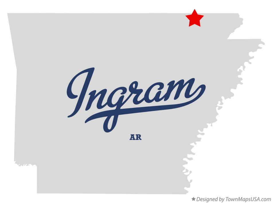 Map of Ingram Arkansas AR