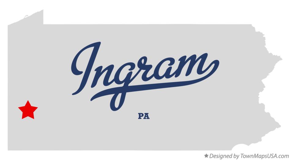 Map of Ingram Pennsylvania PA